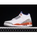 AIR JORDAN 3 RETRO KNICKS WHITE/OLD ROYAL-UNIVERSITY ORANGE-TECH GREY
