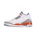AIR JORDAN 3 RETRO KNICKS WHITE/OLD ROYAL-UNIVERSITY ORANGE-TECH GREY