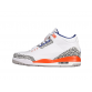 AIR JORDAN 3 RETRO KNICKS WHITE/OLD ROYAL-UNIVERSITY ORANGE-TECH GREY