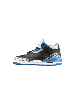 AIR JORDAN 3 RETRO SPORT BLUE-WOLF GREY/BLACK