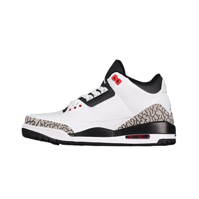 AIR JORDAN 3 RETRO WHITE/BLACK-CMNT GRY-INFRRD 23
