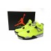Air jordan 4 Plush Fluorescent Yellow