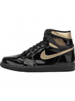 JORDAN 1 HIGH x BLACK METALLIC GOLD