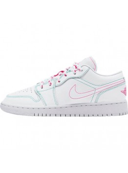 JORDAN 1 LOW x WHITE GREEN PINK