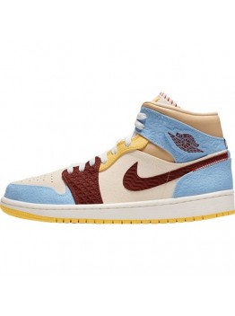 JORDAN 1 MID SE x FEARLESS MAISON CHATEAU ROUGE
