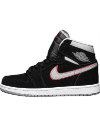 JORDAN 1 MID x BLACK PARTICLE GREY GYM RED