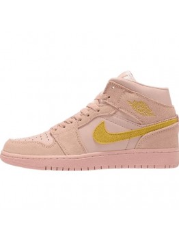 JORDAN 1 MID x CORAL GOLD
