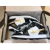 JORDAN 1 MID x PATENT BLACK WHITE GOLD