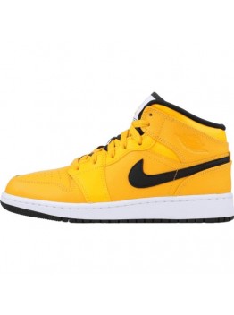 JORDAN 1 MID x UNIVERSITY GOLD BLACK