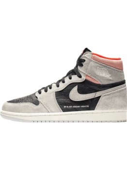 JORDAN 1 RETRO HIGH x NEUTRAL GREY HYPER CRIMSON