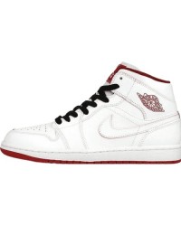 JORDAN 1 RETRO MID x WHITE GYM RED BLACK