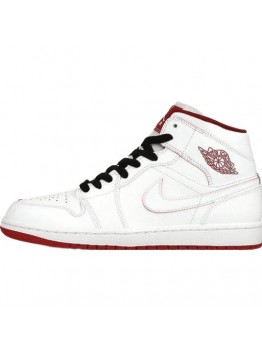 JORDAN 1 RETRO MID x WHITE GYM RED BLACK