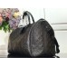 LOUIS VUITTON KEEPBALL 50 BLACK LEATHER TRAVEL BAG