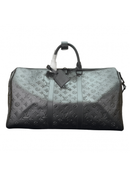LOUIS VUITTON KEEPBALL 50 BLACK LEATHER TRAVEL BAG
