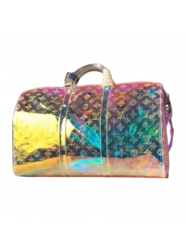 LOUIS VUITTON MONOGRAM 50 PRISM HOLOGRAPHIC TRAVEL BAG