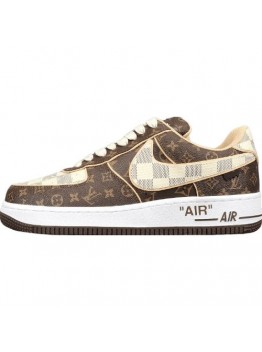 NIKE AIR FORCE 1 x LOUIS VUITTON BROWN