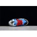 Lanvin Blue and Red Lace Sneakers