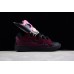 Lanvin Burgundy Suede Sneakers