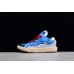 Lanvin Blue and Red Lace Sneakers