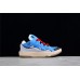 Lanvin Blue and Red Lace Sneakers