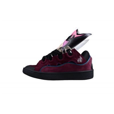 Lanvin Burgundy Suede Sneakers