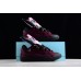 Lanvin Burgundy Suede Sneakers