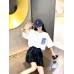Loewe White T-Shirt with Blue Pocket Logo