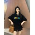 Loewe Black T-Shirt with Multicolored Logo