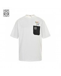 Loewe T-Shirt - White with Black Pocket