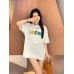 Loewe White T-Shirt with Multicolored Logo