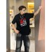 Loewe Black T-Shirt with Red and White Logo