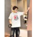 Loewe White T-Shirt with Red and Black Logo