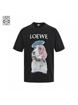 Loewe T-Shirt - Black with Dog Print