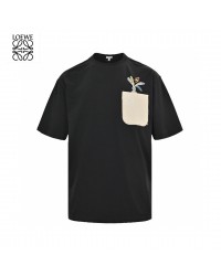 Loewe T-Shirt - Black with White Pocket