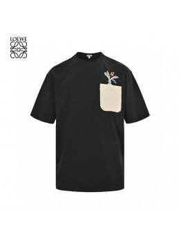 Loewe T-Shirt - Black with White Pocket