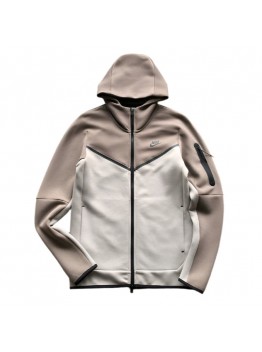 NIKE TECH FLEECE HOODIE x OLIVE GREY/ENIGMA STONE