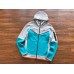 NIKE TECH FLEECE HOODIE x WOLF GREY/AQUAMARINE/ORANGE