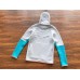 NIKE TECH FLEECE HOODIE x WOLF GREY/AQUAMARINE/ORANGE