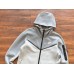 NIKE TECH FLEECE HOODIE x GREY/WHITE