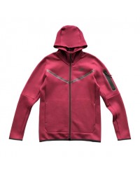 NIKE TECH FLEECE HOODIE x BURGUNDY