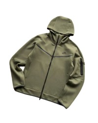 NIKE TECH FLEECE HOODIE x ARMY GREEN