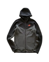 NIKE TECH FLEECE HOODIE x BLACK/DARK SMOKE GREY
