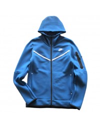 NIKE TECH FLEECE HOODIE x BLUE WHITE