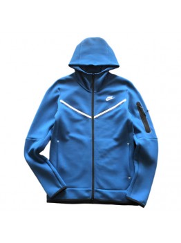 NIKE TECH FLEECE HOODIE x BLUE WHITE