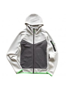 NIKE TECH FLEECE HOODIE x GREY/BLACK/GREEN