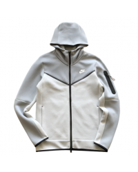 NIKE TECH FLEECE HOODIE x GREY/WHITE