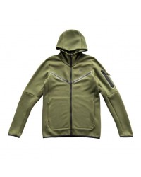 NIKE TECH FLEECE HOODIE x OLIVE GREEN