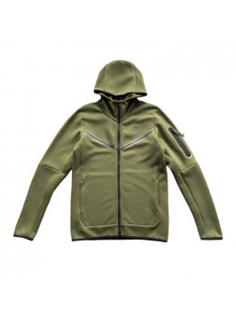 NIKE TECH FLEECE HOODIE x OLIVE GREEN