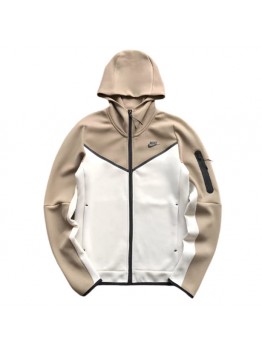 NIKE TECH FLEECE HOODIE x SANDALWOOD/LIGHT BONE WHITE