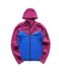 NIKE TECH FLEECE HOODIE x SANGRIA/GAME ROYAL